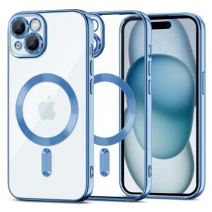Dėklas Tech-Protect Magshine MagSafe iPhone 15, šviesiai mėlynas