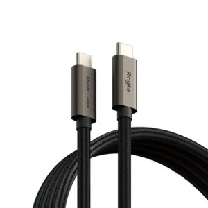 Kabelis Ringke USB 3.2 Gen 2x2 Type-C PD 240W 200cm, juodas
