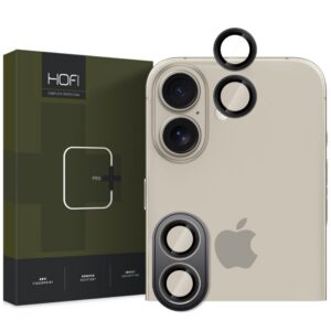 Kameros apsauginis stiklas Hofi Camring Pro+ iPhone 16 / 16 Plus / 17, juodas