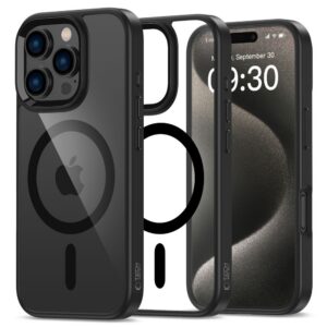 Dėklas Tech-Protect MagMat MagSafe iPhone 16 Pro, juodas/skaidrus