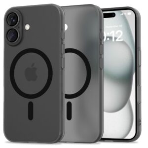 Dėklas Tech-Protect Magslim Magsafe iPhone 16, matinis juodas