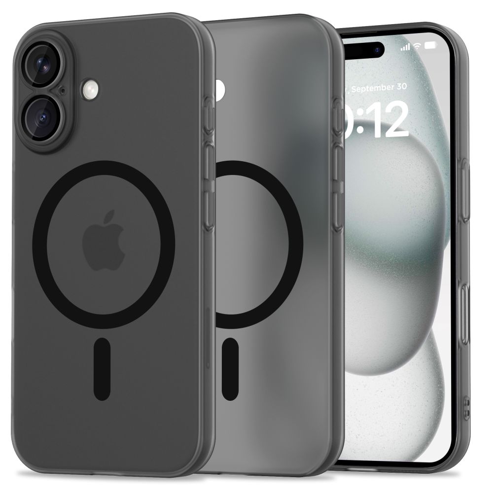 Dėklas Tech-Protect Magslim Magsafe iPhone 16, matinis juodas