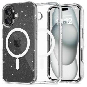 Dėklas Tech-Protect FlexAir Hybrid MagSafe iPhone 16, glitter