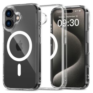 Dėklas Tech-Protect Flexair Hybrid MagSafe iPhone 16, skaidrus
