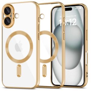 Dėklas Tech-Protect MagFlex MagSafe iPhone 16, blizgus auksinis
