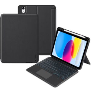 Dėklas su klaviatūra Tech-Protect SCmag Pen iPad 10.9 (2022) / 11 (2025), juodas