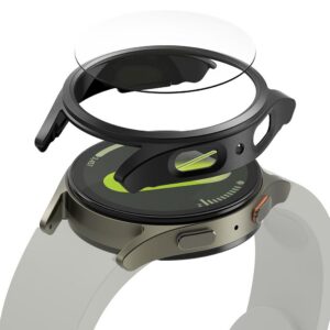 Dėklas ir apsauginis stiklas Ringke Slim, Galaxy Watch 7 (44 mm), juodas
