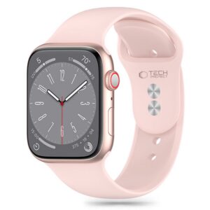 Dirželis Tech-Protect Silicone Apple Watch 8/9/10/11/SE (40/41/42 mm), šviesiai rožinis