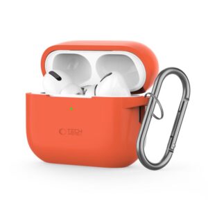 Dėklas Tech-Protect Silicone Hook Apple AirPods Pro 1/2, neoninis oranžinis