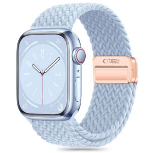 Dirželis Tech-Protect Nylonmag Apple Watch 8/9/10/11/SE (40/41/42 mm), šviesiai mėlynas