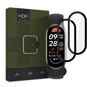 Apsauginis stiklas Hofi Hybrid Pro+ Xiaomi Smart Band 9 / 9 NFC, 2 vnt., juodas