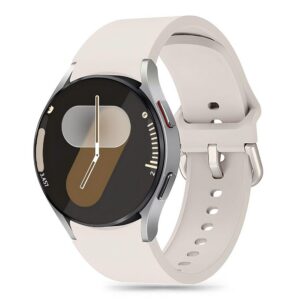 Dirželis Tech-Protect Silicone Samsung Galaxy Watch 4 / 5 / 5 Pro / 6 / 7 / FE, šviesiai auksinės spalvos