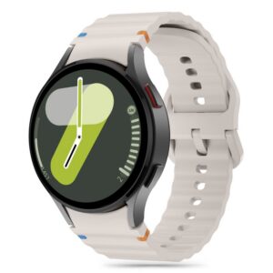 Dirželis Tech-Protect Silicone Sport Samsung Galaxy Watch 4/5/5 Pro/6/7/FE, šviesiai auksinis