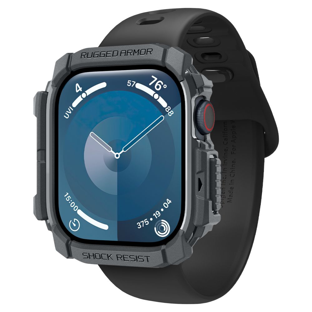 Dėklas Spigen Rugged Armor Apple Watch 10 / 11 (46 mm), tamsiai pilkas - Image 4