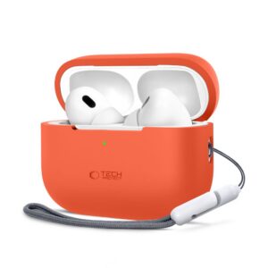 Dėklas Tech-Protect Silicone AirPods Pro 1 / 2, neoninis oranžinis
