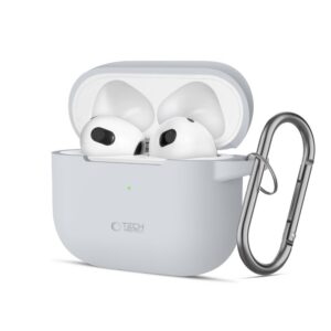 Dėklas Tech-Protect Silicone Hook AirPods 3, pilkas
