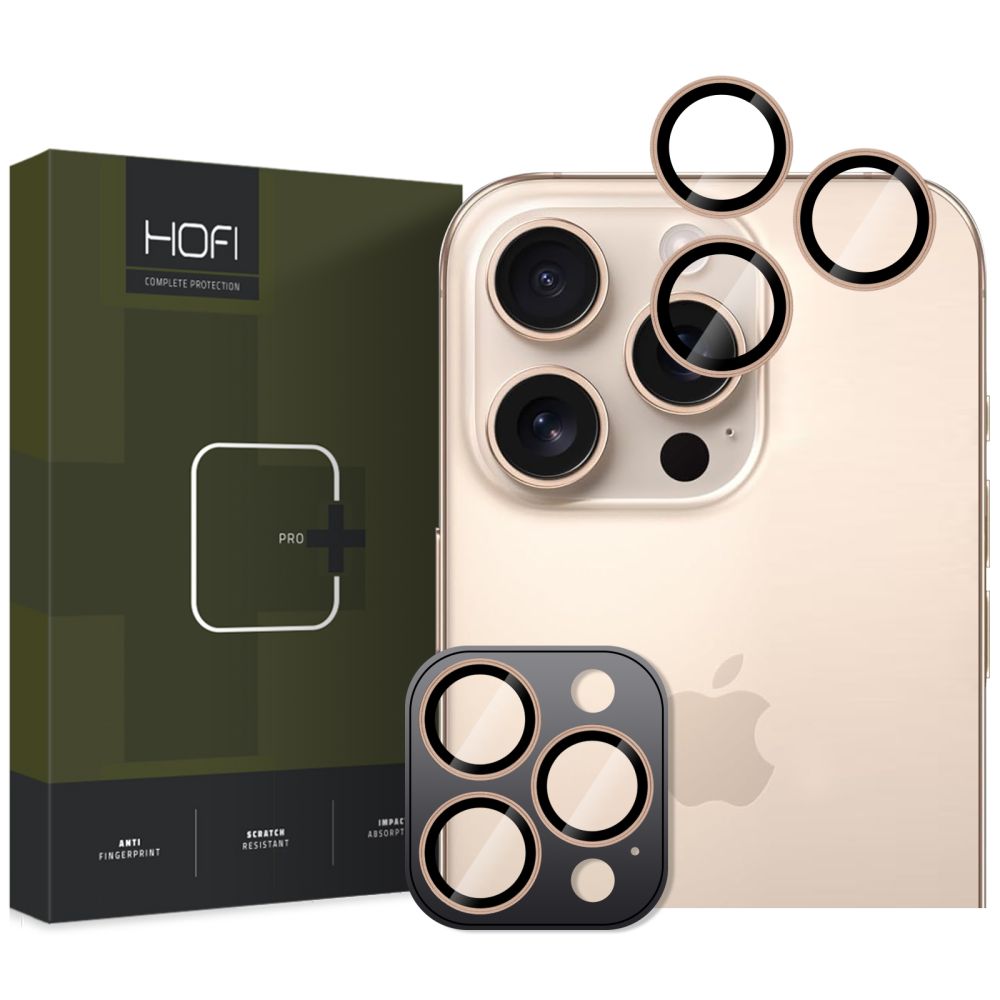 Kameros apsauginis stiklas Hofi Camring Pro+ iPhone 16 Pro / 16 Pro Max / 17 Pro / 17 Pro Max Desert Titanium