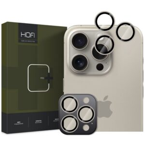 Kameros apsauginis stiklas Hofi Camring Pro+ iPhone 15 Pro / 15 Pro Max / 16 Pro / 16 Pro Max / 17 Pro / 17 Pro Max Natural Titanium