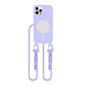 Dėklas Tech-Protect Magnecklace MagSafe iPhone 12 / 12 Pro, alyvinis