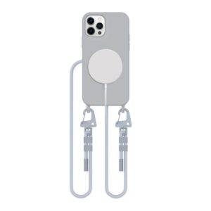 Dėklas Tech-Protect Magnecklace MagSafe iPhone 12 / 12 Pro, pilka