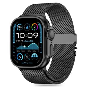 Dirželis Tech-Protect Milano Apple Watch 8 / 9 / 10 / 11 / SE / Ultra (44 / 45 / 46 / 49 mm), juodas