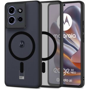 Dėklas Tech-Protect MagMat Motorola Edge 50 Neo / 60 Neo, matinis juodas
