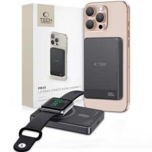 Išorinė baterija Tech-Protect PB33 LifeMag MagSafe 5000mAh, juoda