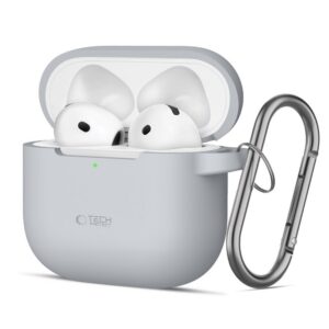 Dėklas Tech-Protect Silicone Hook Apple AirPods 4, pilkas