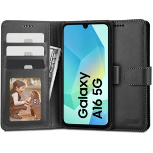 Dėklas Tech-Protect Wallet Samsung Galaxy A16 4G / 5G, juodas