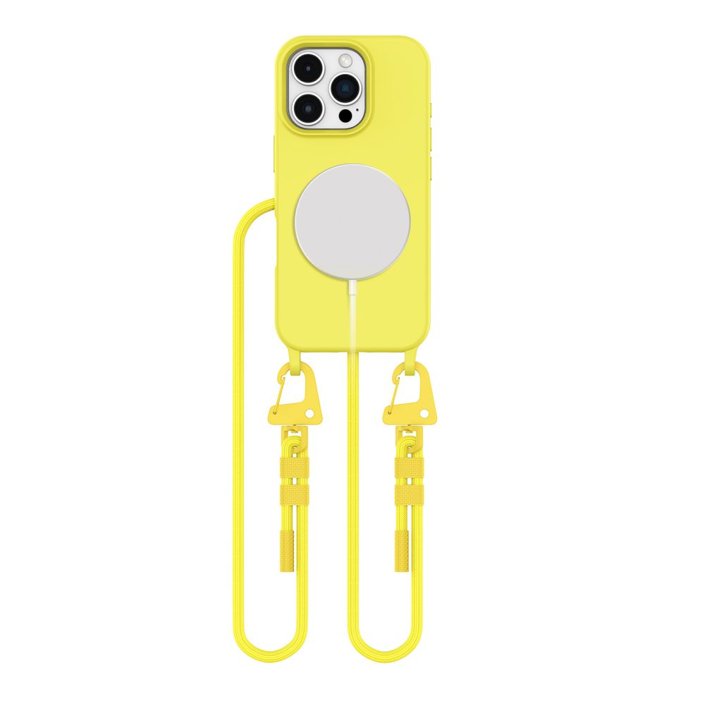 Dėklas Tech-Protect Magnecklace MagSafe iPhone 16 Pro, geltonas