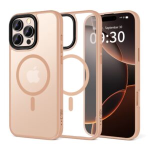 Dėklas Tech-Protect MagMat MagSafe iPhone 16 Pro Max, matinis smėlio spalvos