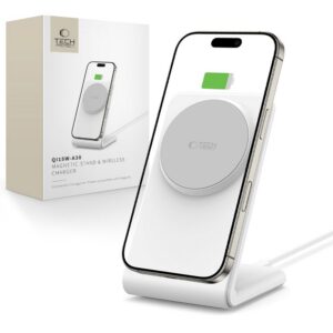 Belaidis įkroviklis Tech-Protect QI15W-A38 MagSafe, baltas