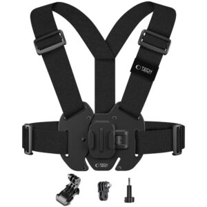 Tvirtinimas ant krūtinės Tech-Protect GA100 GoPro / DJI / Insta360, juodas