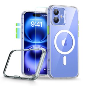 Dėklas ESR Classic Pro Set HaloLock MagSafe iPhone 16, skaidrus