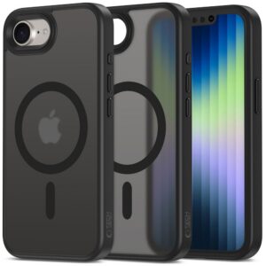 Dėklas Tech-Protect Magmat MagSafe iPhone 16e / 17e, matinis juodas