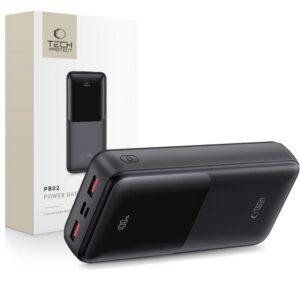 Power bankas Tech-Protect PB02 20000mAh 22.5W, juodas