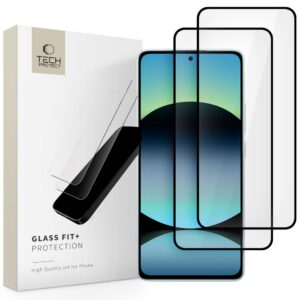 Apsauginis stiklas Tech-Protect Glass Fit+ Xiaomi Redmi Note 14 4G / 5G / POCO M7 Pro 5G, 2 vnt., juodas