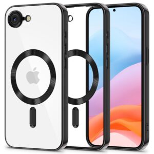 Dėklas Tech-Protect MagFlex MagSafe iPhone 16E / 17E, blizgus juodas