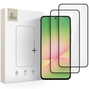 Apsauginis stiklas Tech-Protect Glass Fit+ Galaxy A36 / A56 5G, 2 vnt., juodas