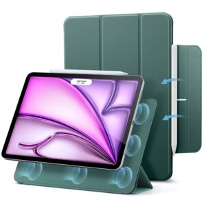 Dėklas ESR Rebound Magnetic iPad Pro 12.9" (2020-2022) / iPad Air 13" (2024-2026), tamsiai žalias