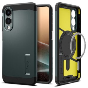 Dėklas Spigen Tough Armor MagSafe Galaxy S25 Edge, tamsiai žalias