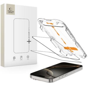 Apsauginis stiklas Tech-Protect Quick Set+ iPhone 16 Pro, 2 vnt., juodas