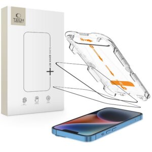 Apsauginis stiklas Tech-Protect Quick Set+ 2 vnt. iPhone 13 / 13 Pro / 14 / 16e / 17e, juodas