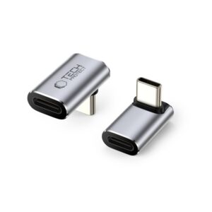 Adapteris Tech-Protect UltraBoost AA02 Type-C, kampinis, pilkas