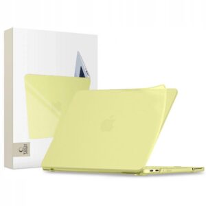 Dėklas Tech-Protect Softshell MacBook Neo 13 2026, matinis citrinos spalvos