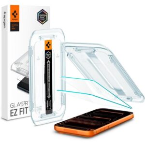 Apsauginis stiklas Spigen Glas.tR EZ Fit AC, 2 vnt., iPhone 16 Pro Max / 17 Pro Max, skaidrus
