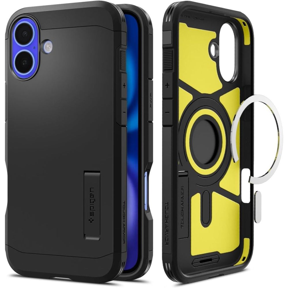 Dėklas Spigen Tough Armor Mag MagSafe iPhone 16, juodas