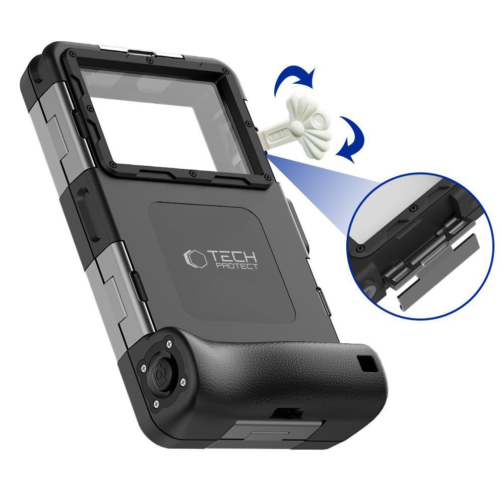 Dėklas Tech-Protect IPX8 Universal Diving Waterproof, juodas - Image 5