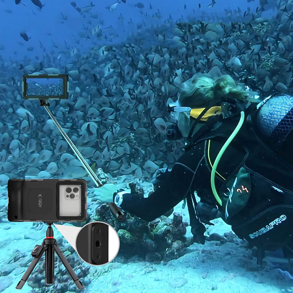 Dėklas Tech-Protect IPX8 Universal Diving Waterproof, juodas - Image 7
