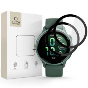 Apsauginis stiklas Tech-Protect Glass Flex+ 2 vnt. Garmin Vivoactive 6, juodas